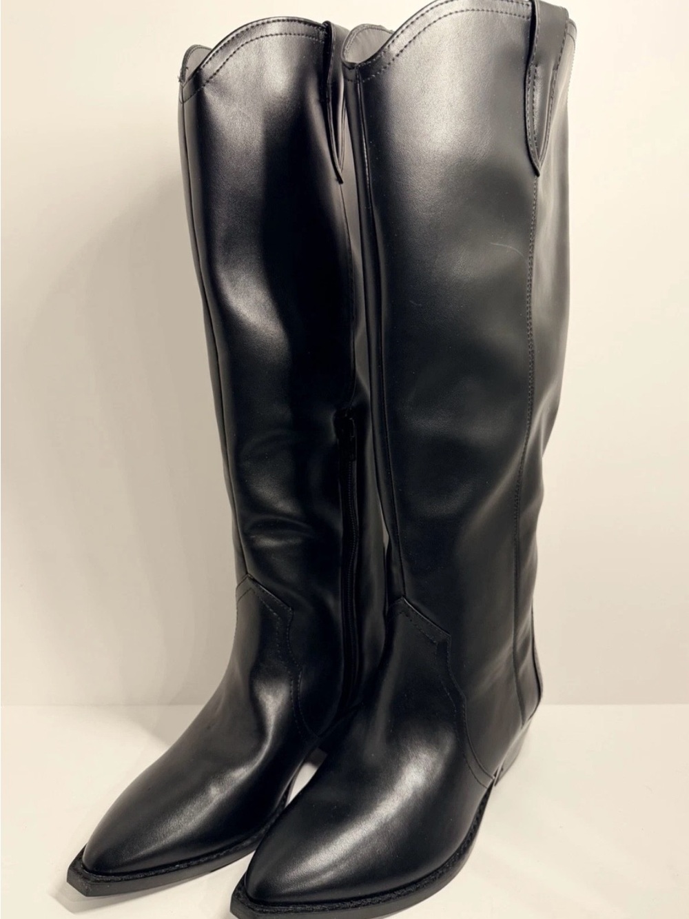 DV Dolce Vita Kit Black Knee High Western Boots 8M New